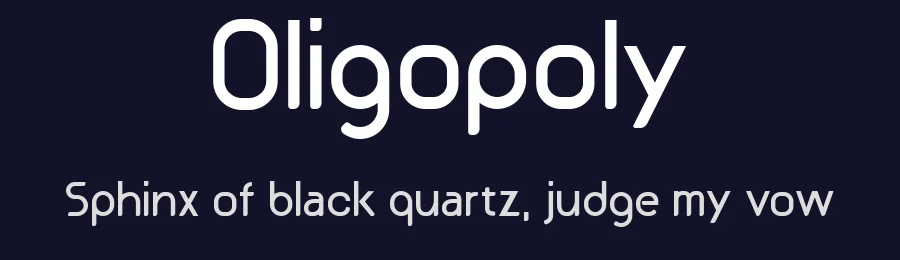 Oligopoly by Hyun Seok Choi — Sans Serif Font — thumbnail 2