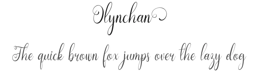 Olynchan by Sulthan Mada Maulana Tsani — Script Handwritten Font