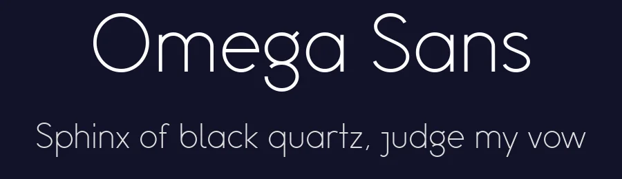 Omega Sans by Anthony James — Sans Serif Font — thumbnail 2