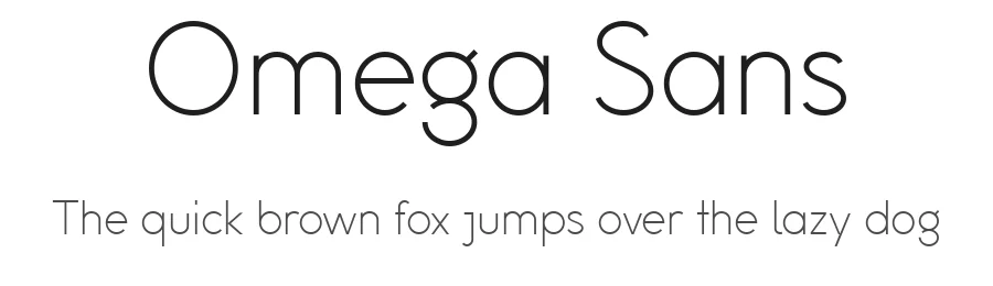 Omega Sans by Anthony James โ Sans Serif Font