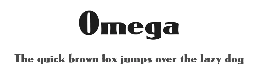 Omega by Peter Wiegel — Sans Serif Font