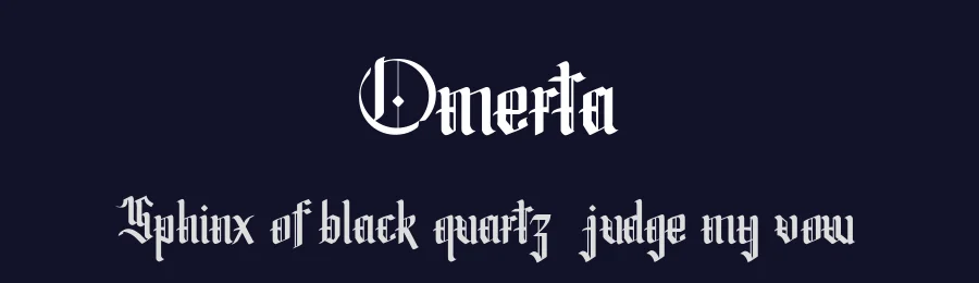 Omerta by Krisna Teja — Display Font — thumbnail 2