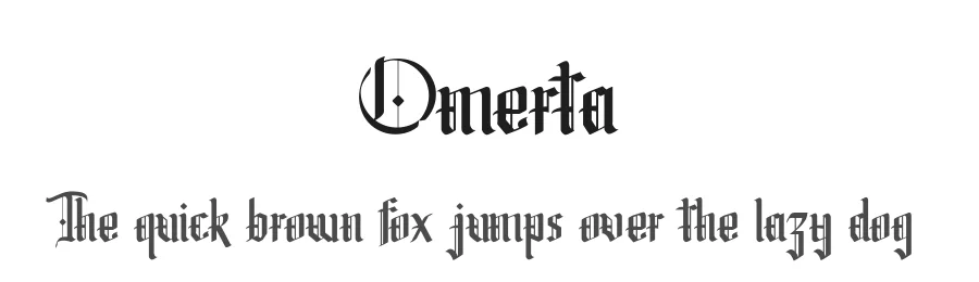 Omerta by Krisna Teja — Display Font