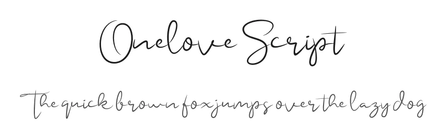 Onelove Script — Script Handwritten Font