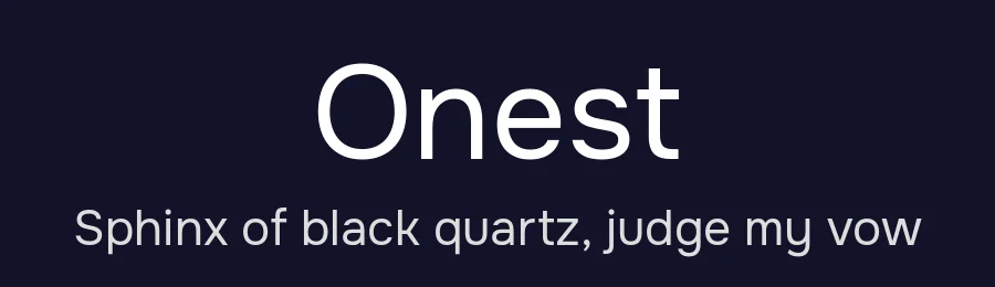 Onest by Andrey Kudryavtsev — Sans Serif Font — thumbnail 2