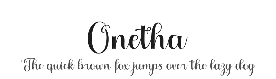 Onetha by Khaidir — Script Handwritten Font