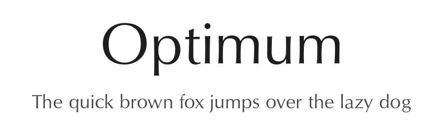Optimum — Sans Serif Font