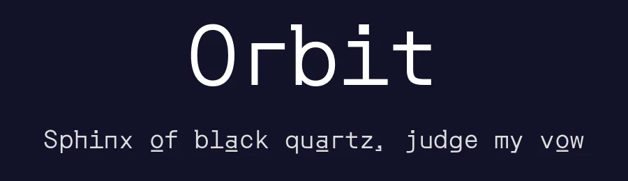 Orbit by Sooun Cho — Sans Serif Font — thumbnail 2