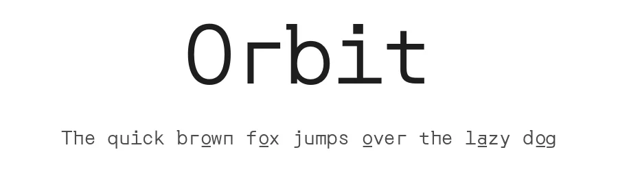 Orbit by Sooun Cho — Sans Serif Font