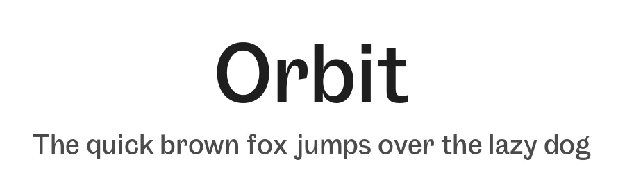 Orbit by Maxence Duterne β Sans Serif Font