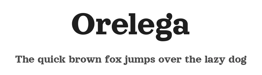 Orelega — Serif Font
