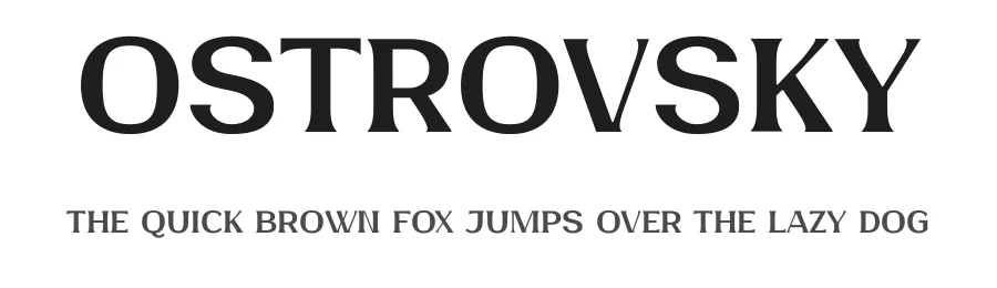 Ostrovsky by Sasha Pavljenko — Serif Font