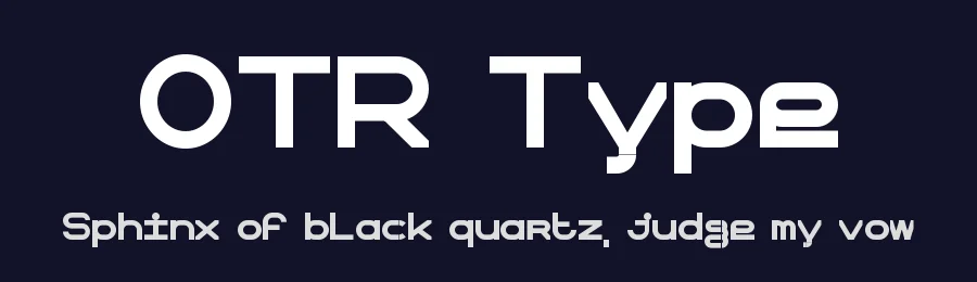 OTR Type — Sans Serif Font — thumbnail 2