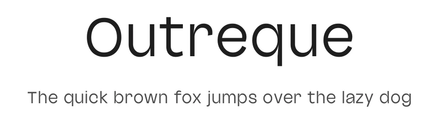 Outreque by RandomMaerks — Sans Serif Font