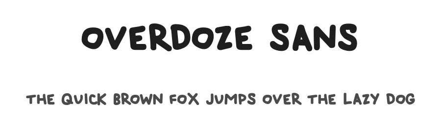 Overdoze Sans — Script Handwritten Font