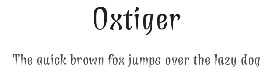 Oxtiger by 殷慈遠 — Script Handwritten Font