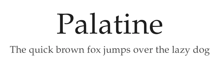 Palatine — Serif Font