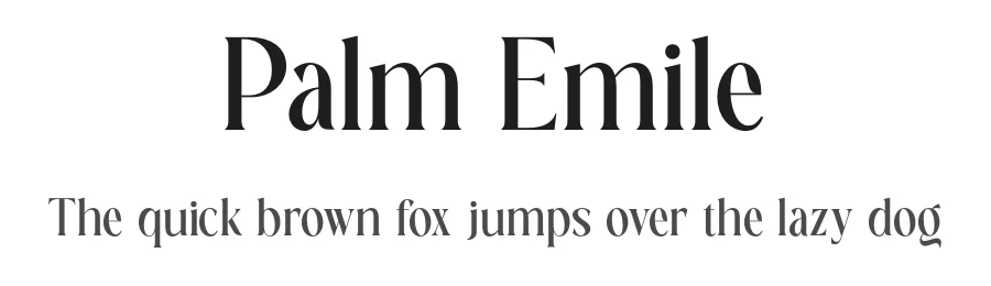 Palm Emile by Neo Type β Serif Font
