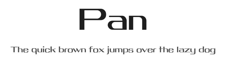Pan — Sans Serif Font