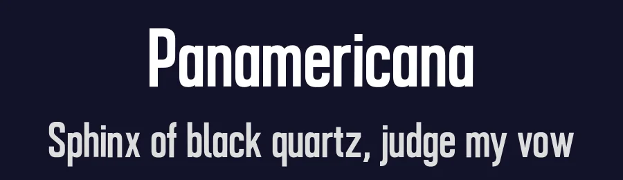 Panamericana by Bernhard Kahles — Sans Serif Font — thumbnail 2