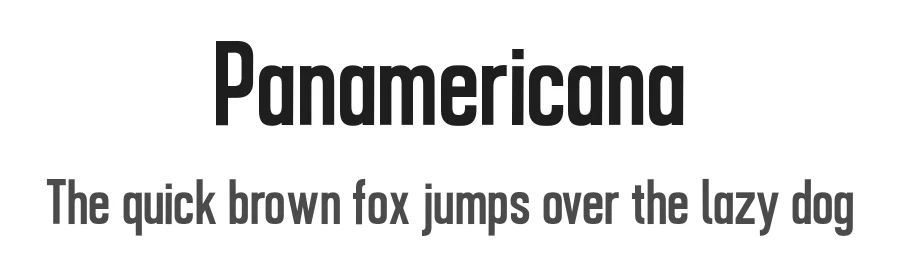 Panamericana by Bernhard Kahles — Sans Serif Font