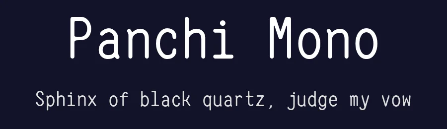 Panchi Mono by Erwan Le Rétif — Sans Serif Font — thumbnail 2