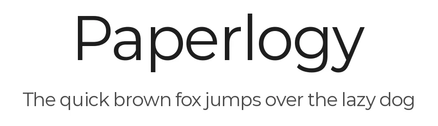 Paperlogy by redesigned by Lee Juim, glyphs from Gmarket Sans & Montserrat β Sans Serif Font