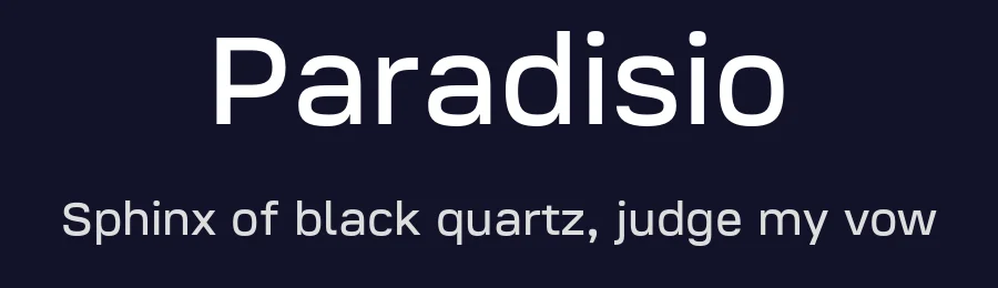 Paradisio by Alejandra Olivares, Alejandro Bautista, Eduardo Aire, Pedro Sosa, Sandra Morales — Sans Serif Font — thumbnail 2