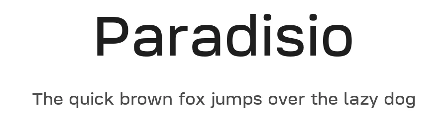 Paradisio by Alejandra Olivares, Alejandro Bautista, Eduardo Aire, Pedro Sosa, Sandra Morales — Sans Serif Font