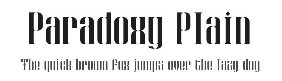 Paradoxy Plain by zephram — Serif Font