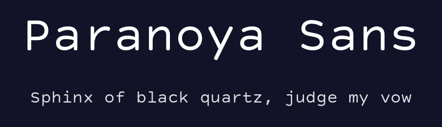 Paranoya Sans by Florian Egermann — Sans Serif Font — thumbnail 2