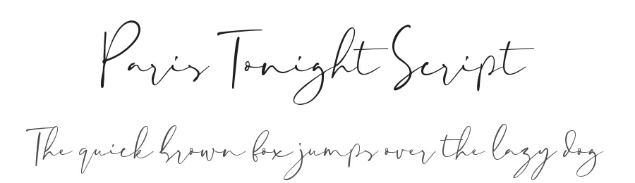 Paris Tonight Script by Muhamad Yusron  Billah — Script Handwritten Font