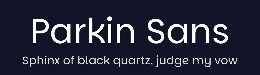 Parkin Sans by Red Stone, Indian Type Foundry — Sans Serif Font — thumbnail 2
