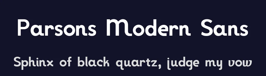 Parsons Modern Sans by Silva Shaleva — Sans Serif Font — thumbnail 2