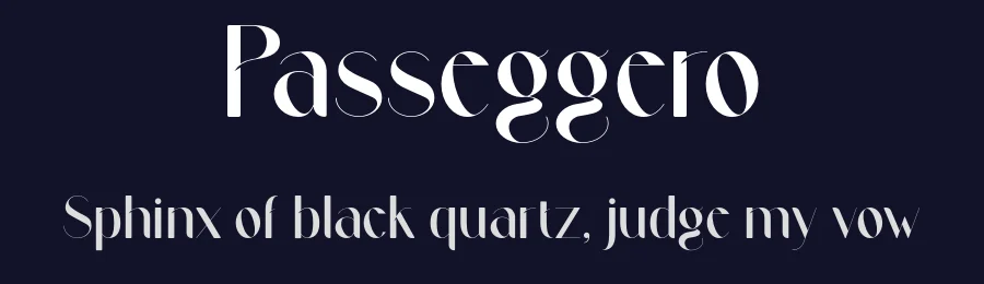 Passeggero — Sans Serif Font — thumbnail 2