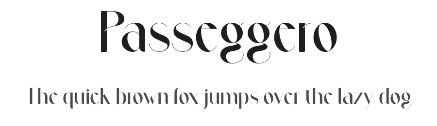 Passeggero — Sans Serif Font