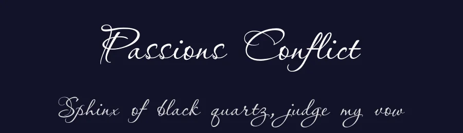 Passions Conflict by Robert E. Leuschke — Script Handwritten Font — thumbnail 2