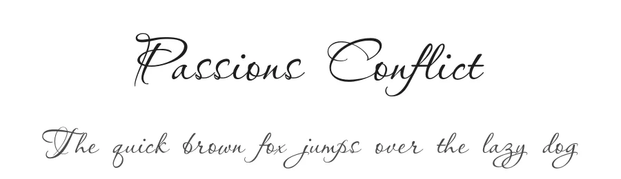 Passions Conflict by Robert E. Leuschke — Script Handwritten Font