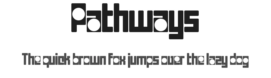 Pathways by frongile β Display Font