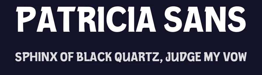 Patricia Sans — Sans Serif Font — thumbnail 2