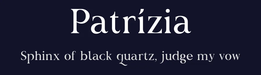 Patrízia by Guilherme Bidarra — Serif Font — thumbnail 2