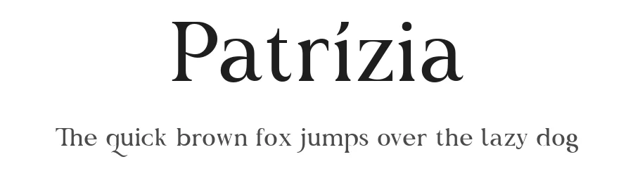 Patrízia by Guilherme Bidarra — Serif Font