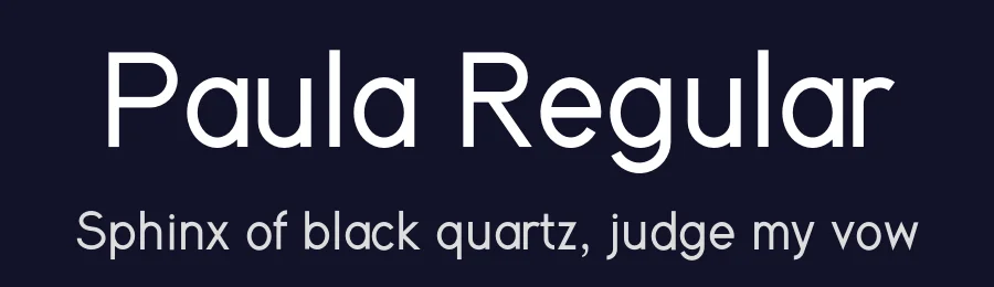 Paula Regular by Paolo Minola — Sans Serif Font — thumbnail 2