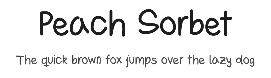 Peach Sorbet — Script Handwritten Font