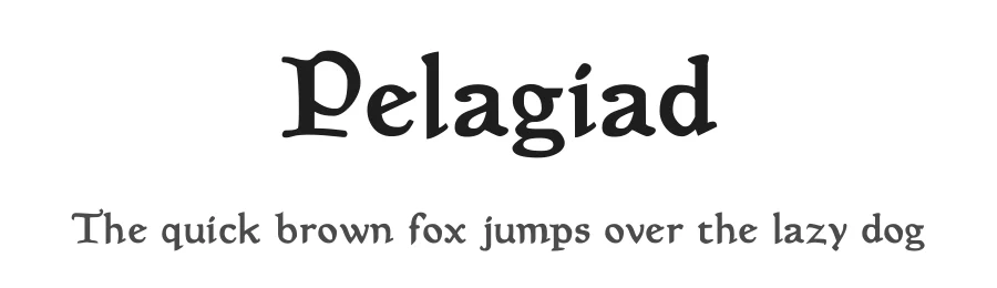 Pelagiad — Slab Serif Font
