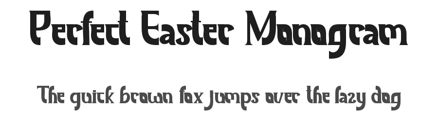 Perfect Easter Monogram by Yoga Letter 2025 (Isroni Yoga Prasetya) — Display Font