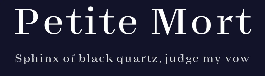 Petite Mort by Yoann Minet — Serif Font — thumbnail 2