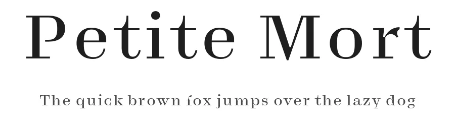Petite Mort by Yoann Minet — Serif Font