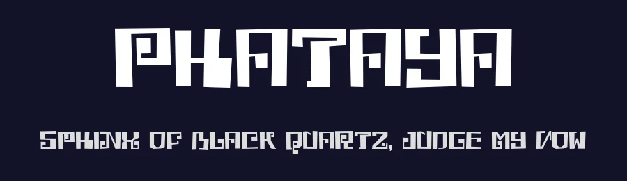 Phataya by Sahirul Iman, Semarang — Display Font — thumbnail 2