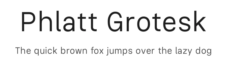 Phlatt Grotesk by RandomMaerks — Sans Serif Font